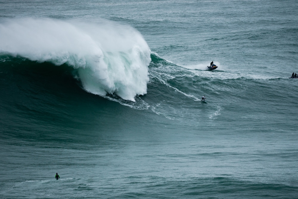 A New Year's Day Giant Swell at Nazare - Surfer