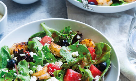 Watermelon  & Prawn  Salad  with Miso Dressing