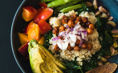 Kale, Nectarine, and Nut Salad