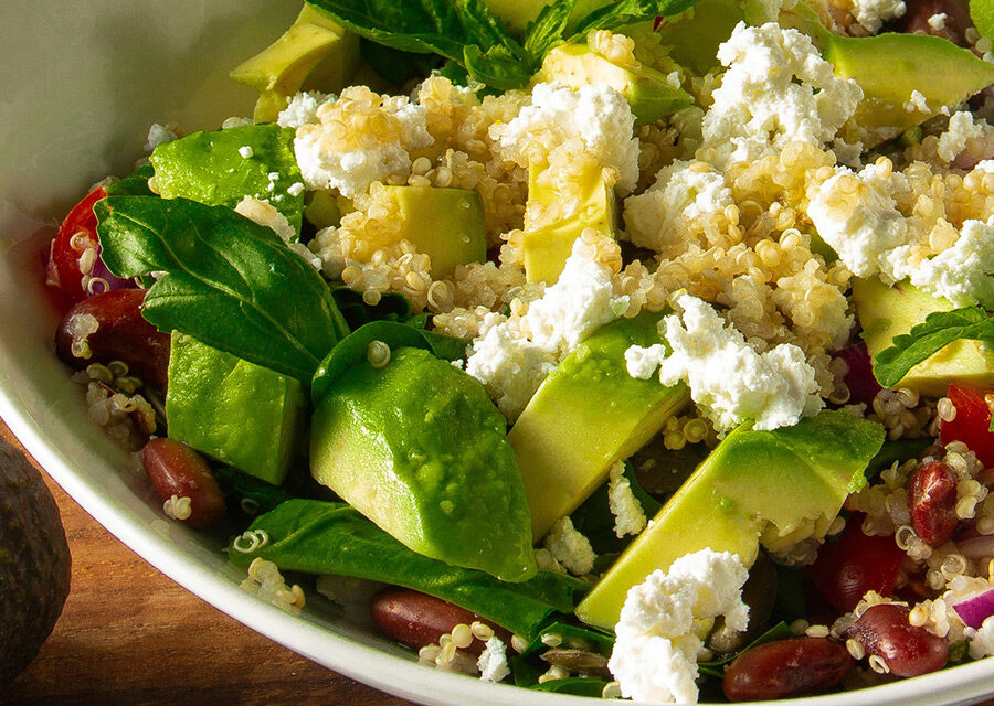 Mediterranean Quinoa Salad with Feta and Avocado