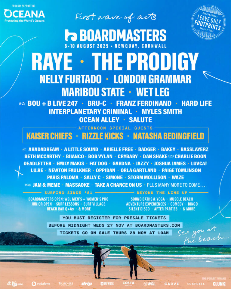 Boardmasters 2025 Headliners - SurfGirl Magazine