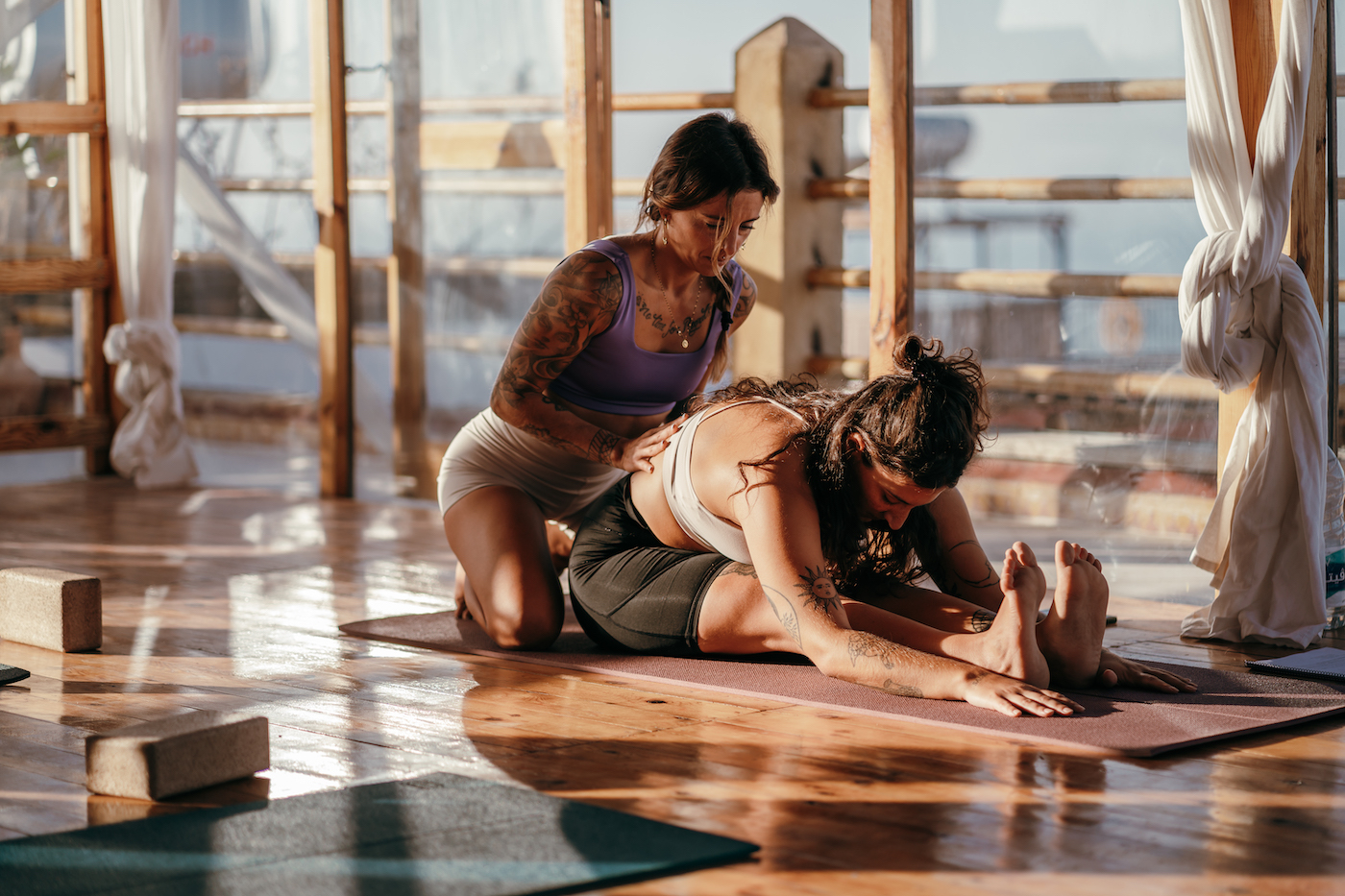 Ines Robim teaching yoga at her Align with Nature Retreat Ines Robim teaching yoga at her Align with Nature Retreat