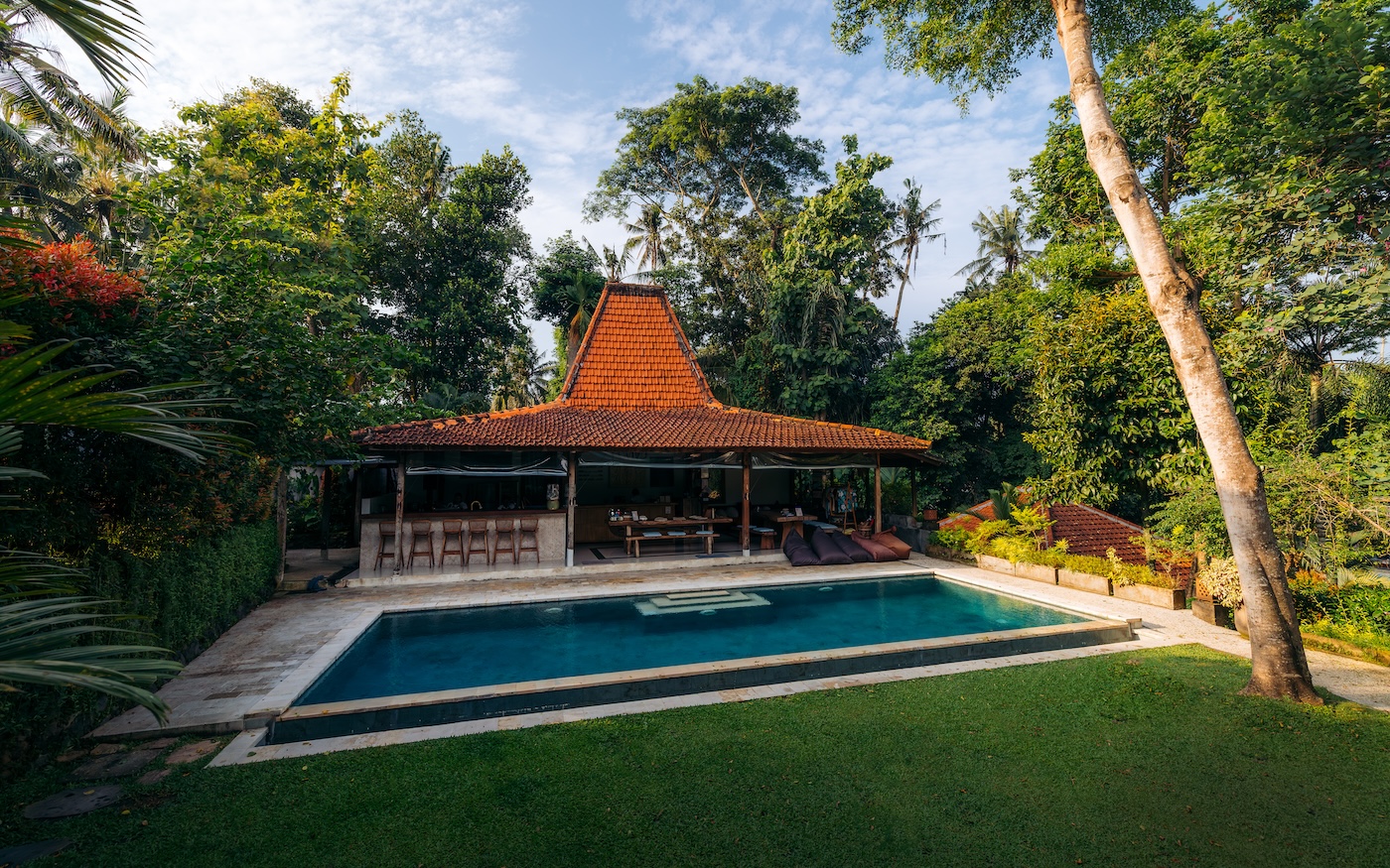 The pool area at Pelan Pelan in Bali The pool area at Pelan Pelan in Bali