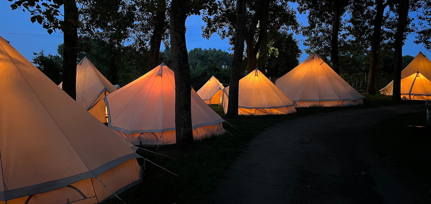 The glamping set up at I Surf Portugal