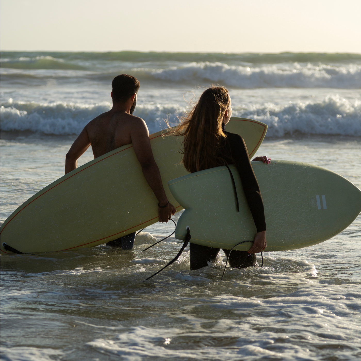 Surfers at Paradis Plage