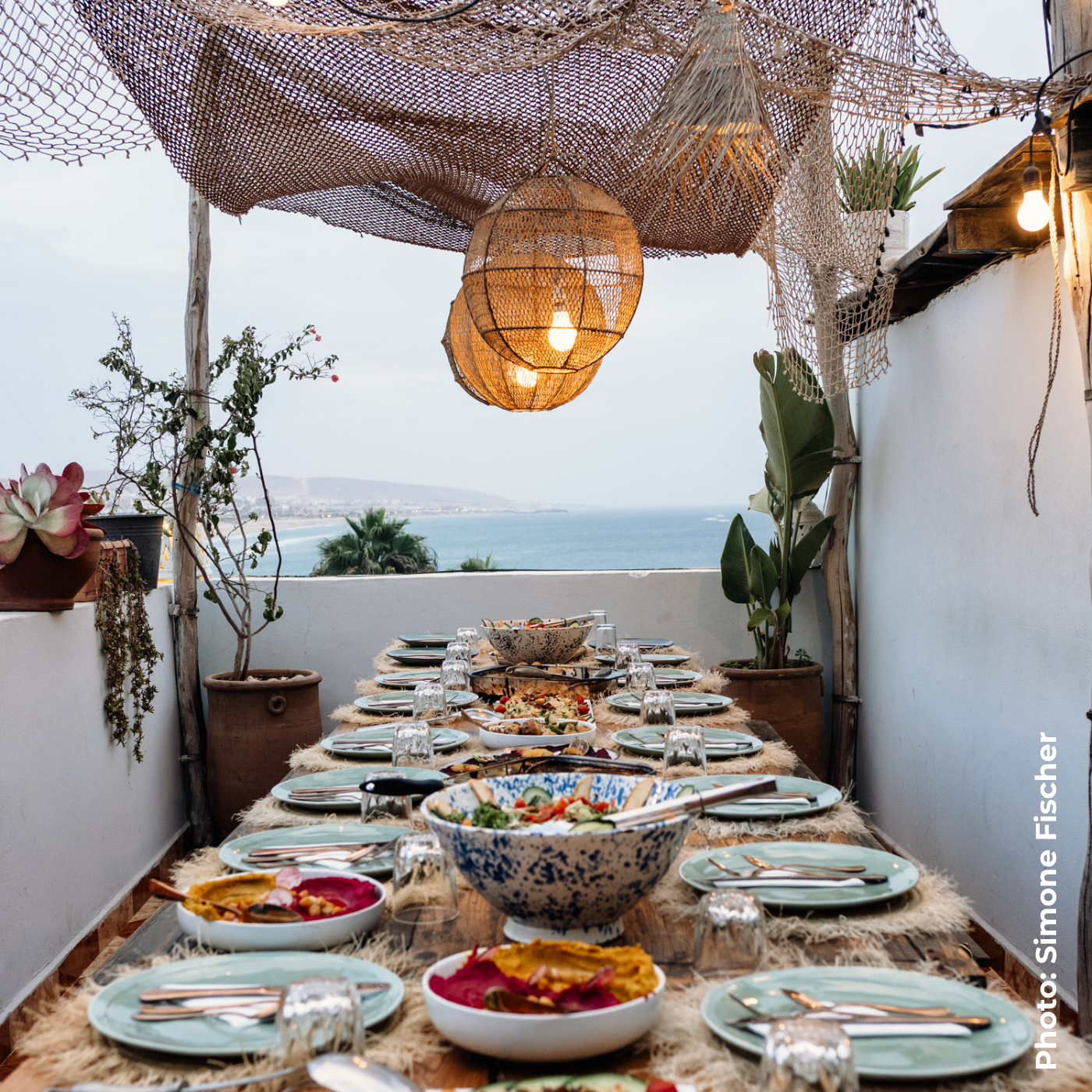 The food at Amayour Surf & Yoga