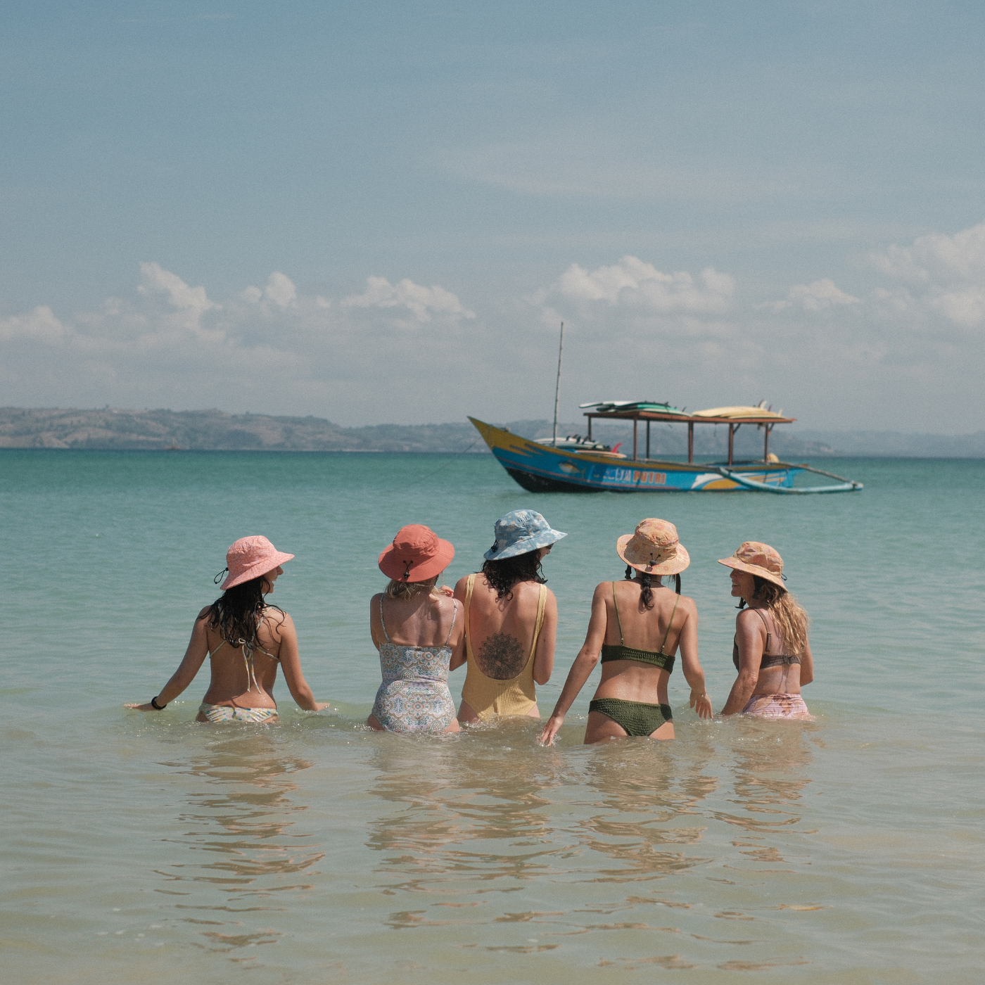 Women in the water in Lombok