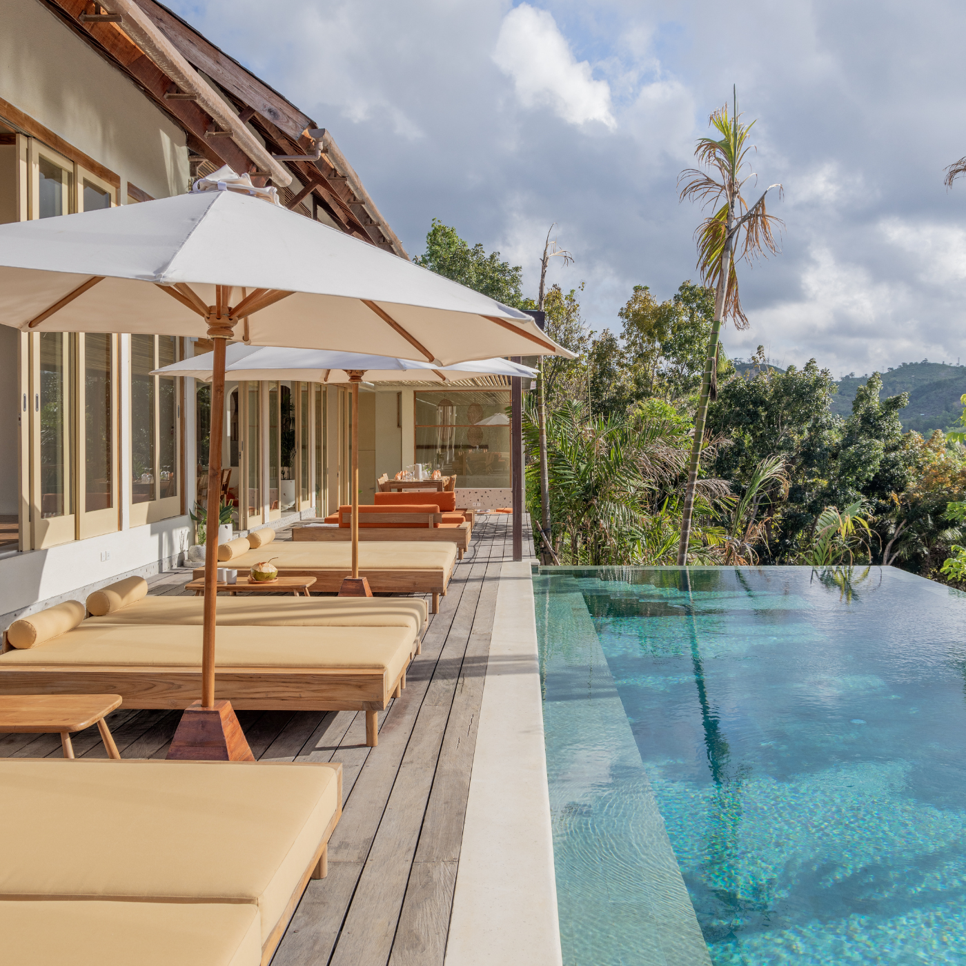 The pool area at Xanadu Surf & Yoga