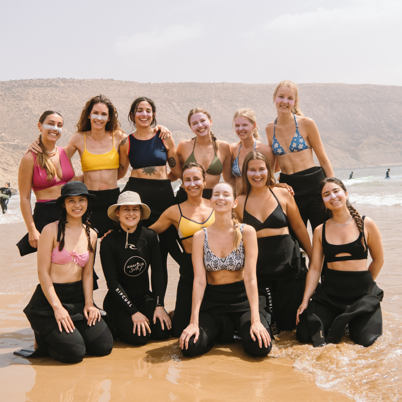 The girls at Amayour Surf & Yoga