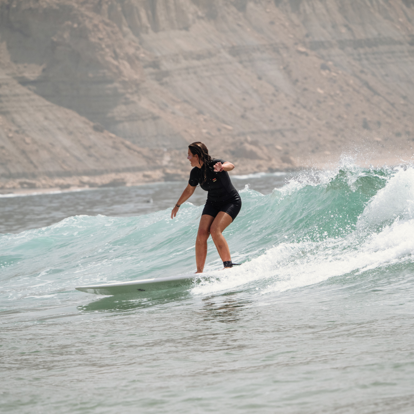 Surfing at Amayour Surf & Yoga