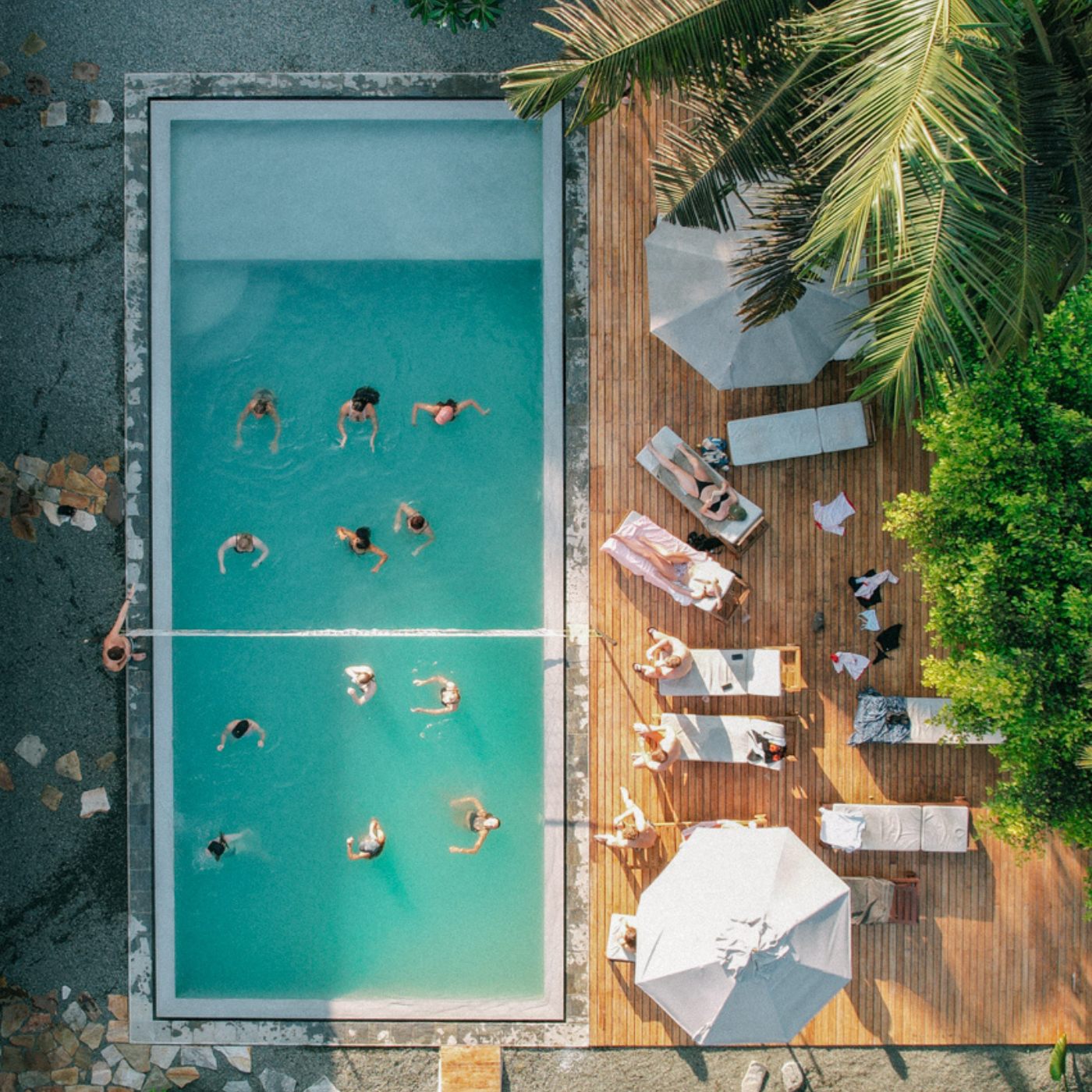 An aerial view of the Lapoint outside space