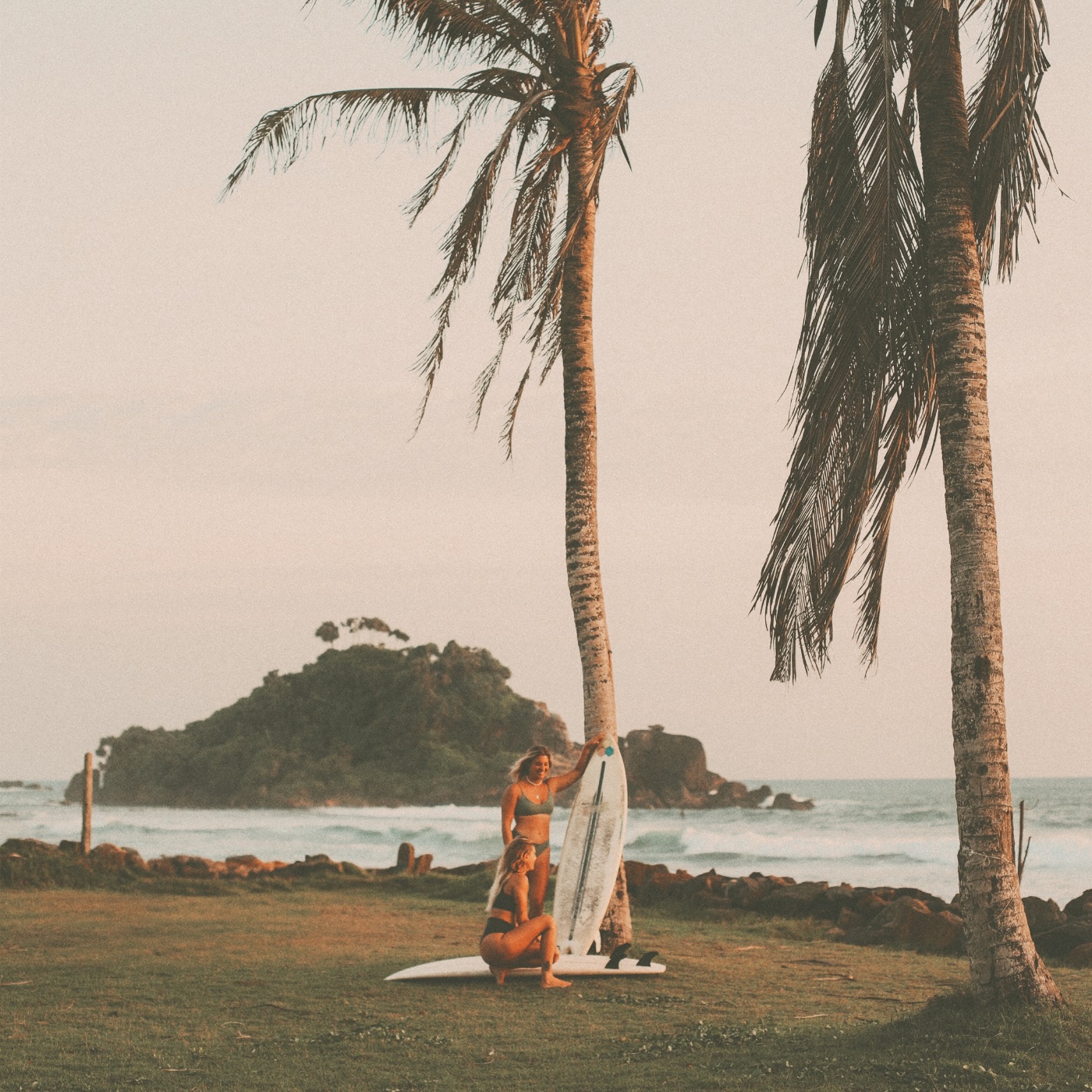 Girls getting ready for surfing at Surf Spirit