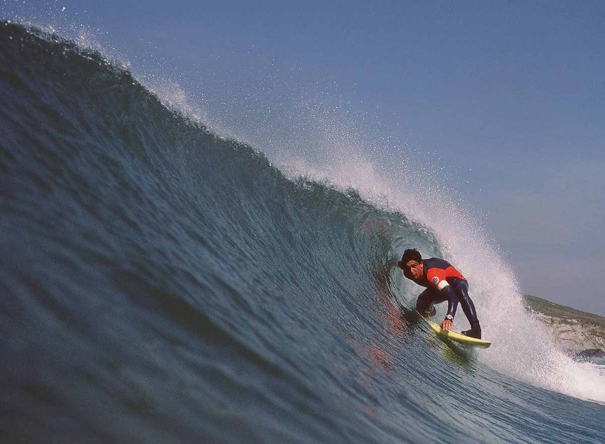 Grishka Roberts surfing inside a barrelling wave